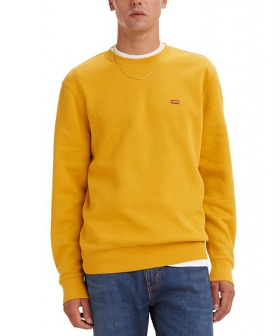 Men's Core Crew Regular Fit Long Sleeve Sweatshirt Orange $31.89 Sweatshirt