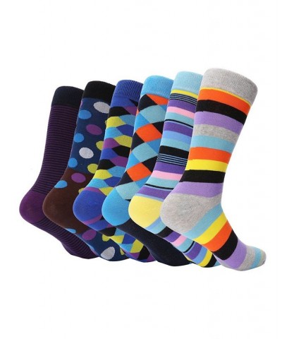 Men's Snazzy Collection Dress Socks Pack of 6 Plum $13.60 Socks