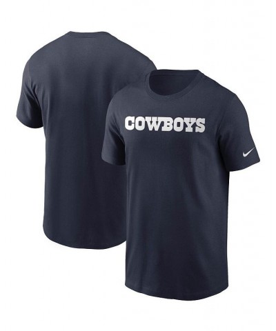 Men's Navy Dallas Cowboys Fan Gear Wordmark T-shirt $20.25 T-Shirts