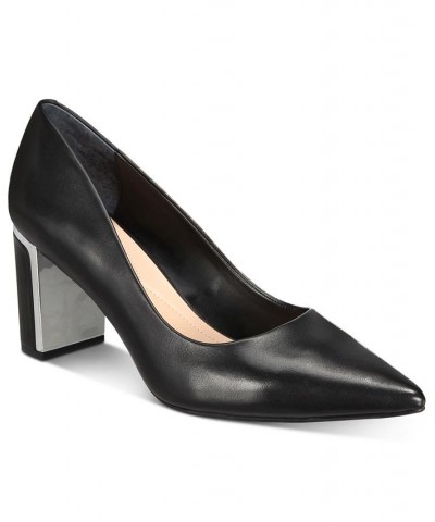 Women's Step N' Flex Jensonn Block-Heel Pumps Black $36.70 Shoes