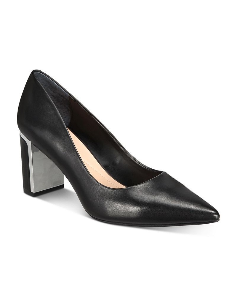 Women's Step N' Flex Jensonn Block-Heel Pumps Black $36.70 Shoes