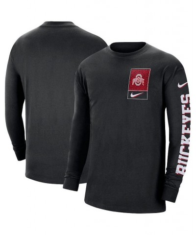 Men's Black Ohio State Buckeyes Seasonal Max90 2-Hit Long Sleeve T-shirt $28.49 T-Shirts