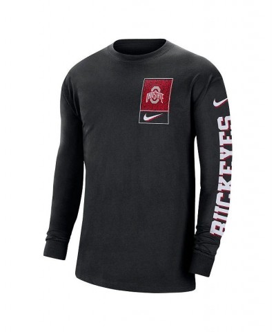 Men's Black Ohio State Buckeyes Seasonal Max90 2-Hit Long Sleeve T-shirt $28.49 T-Shirts