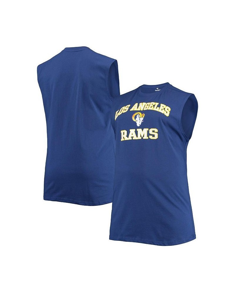 Men's Royal Los Angeles Rams Big and Tall Muscle Tank Top $23.93 T-Shirts