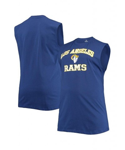 Men's Royal Los Angeles Rams Big and Tall Muscle Tank Top $23.93 T-Shirts