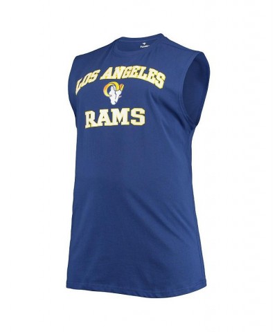 Men's Royal Los Angeles Rams Big and Tall Muscle Tank Top $23.93 T-Shirts