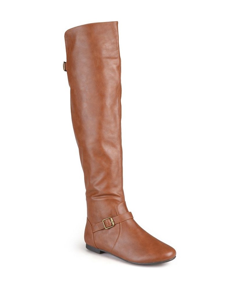 Women's Wide Calf Loft Boot Brown $52.80 Shoes