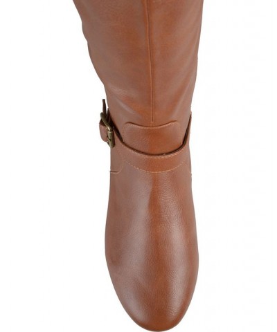 Women's Wide Calf Loft Boot Brown $52.80 Shoes