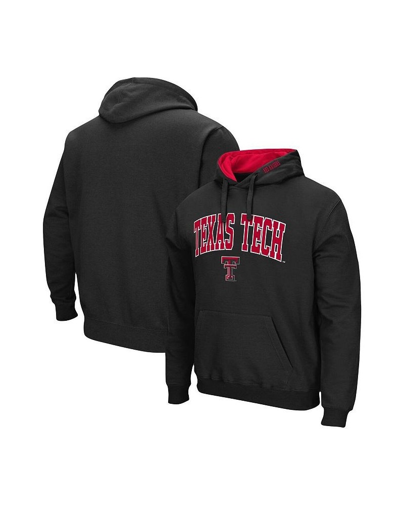 Men's Black Texas Tech Red Raiders Arch & Logo 3.0 Pullover Hoodie $31.19 Sweatshirt