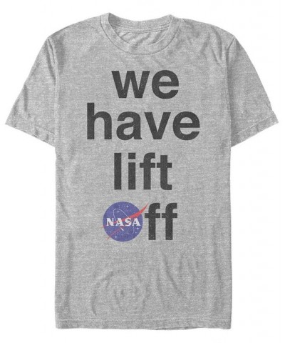 NASA Men's We Have Life Off Logo Short Sleeve T-Shirt Gray $17.84 T-Shirts