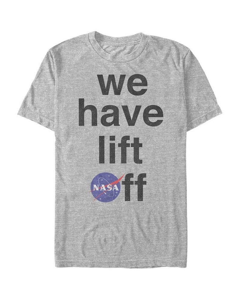 NASA Men's We Have Life Off Logo Short Sleeve T-Shirt Gray $17.84 T-Shirts