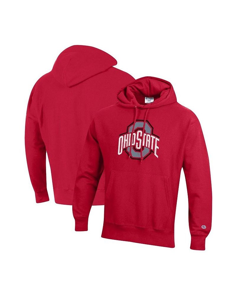 Men's Scarlet Ohio State Buckeyes Vault Logo Reverse Weave Pullover Hoodie $41.80 Sweatshirt