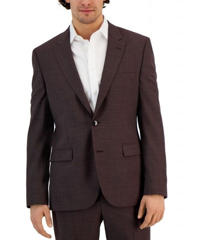 Boss Men's Modern-Fit Super Flex Suit Jacket Purple $172.90 Suits