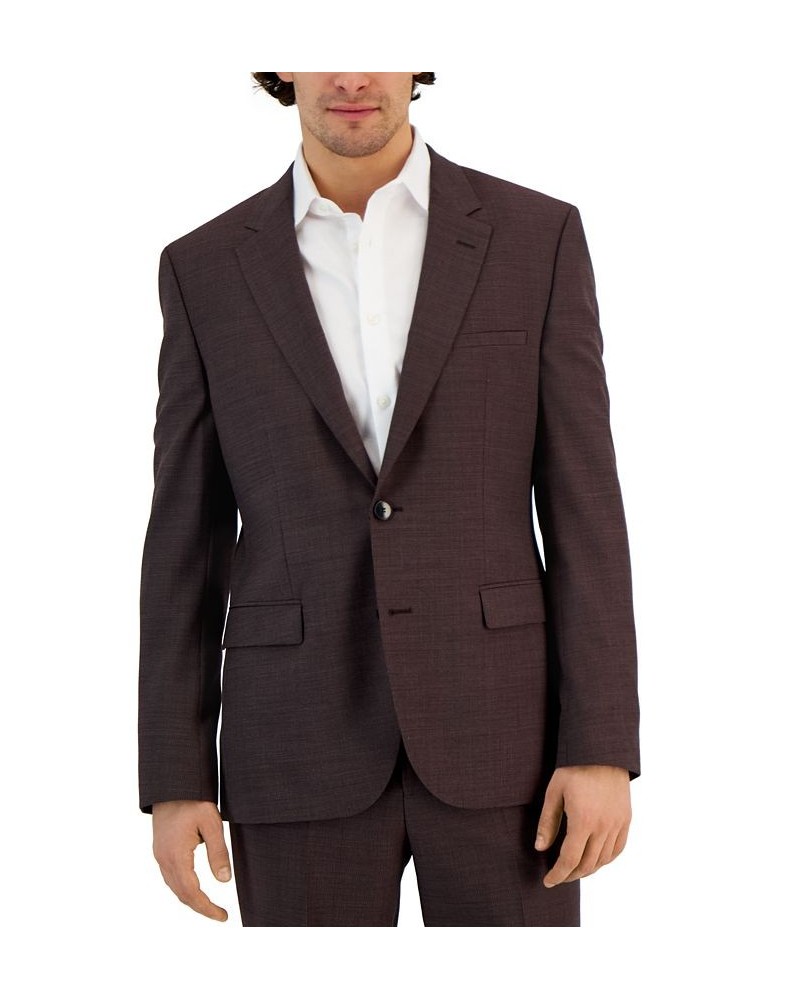 Boss Men's Modern-Fit Super Flex Suit Jacket Purple $172.90 Suits