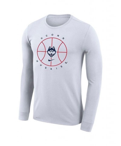 Men's White UConn Huskies Basketball Icon Legend Performance Long Sleeve T-shirt $30.24 T-Shirts