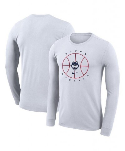 Men's White UConn Huskies Basketball Icon Legend Performance Long Sleeve T-shirt $30.24 T-Shirts