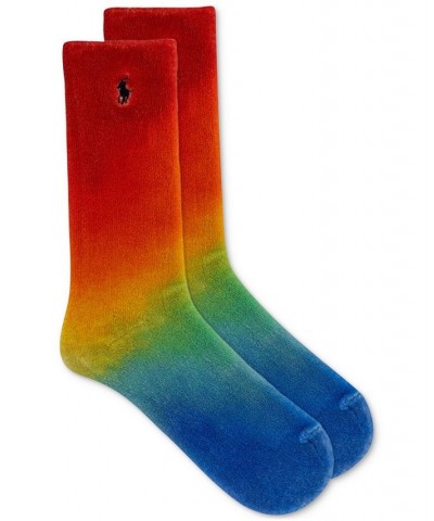 Men's OmbrÉ Reverse Terry Crew Socks Blue $13.44 Socks