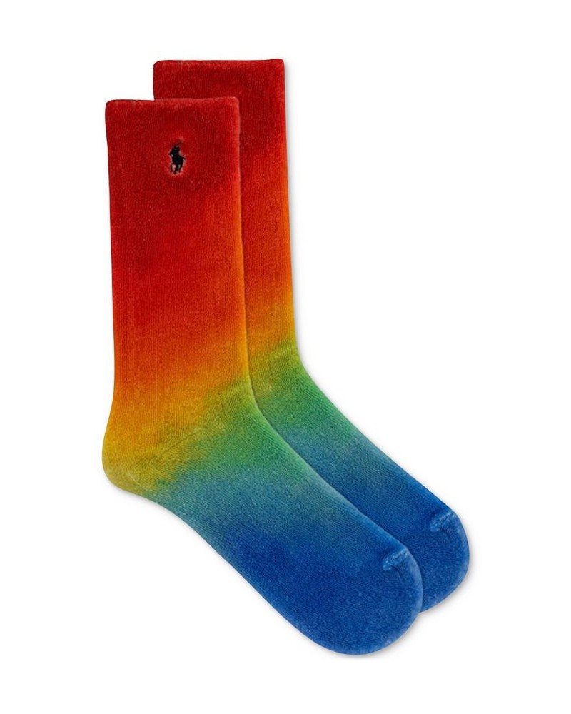 Men's OmbrÉ Reverse Terry Crew Socks Blue $13.44 Socks