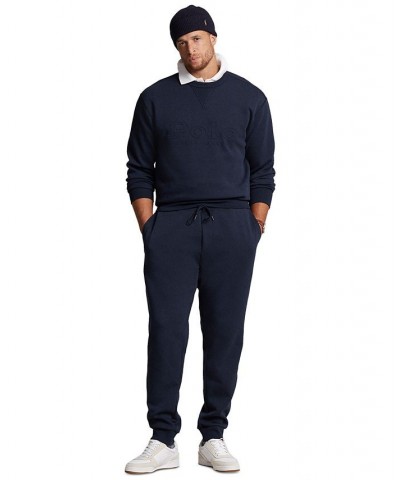 Men's Big & Tall Logo-Embossed Double-Knit Jogger Pants Blue $60.68 Pants