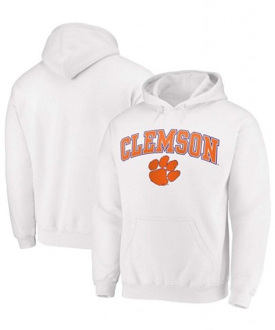 Men's White Clemson Tigers Campus Pullover Hoodie $23.64 Sweatshirt