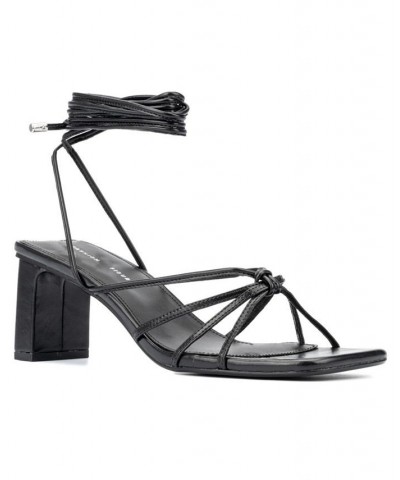 Women's Lana Wide Width Heels Sandals Black $39.76 Shoes