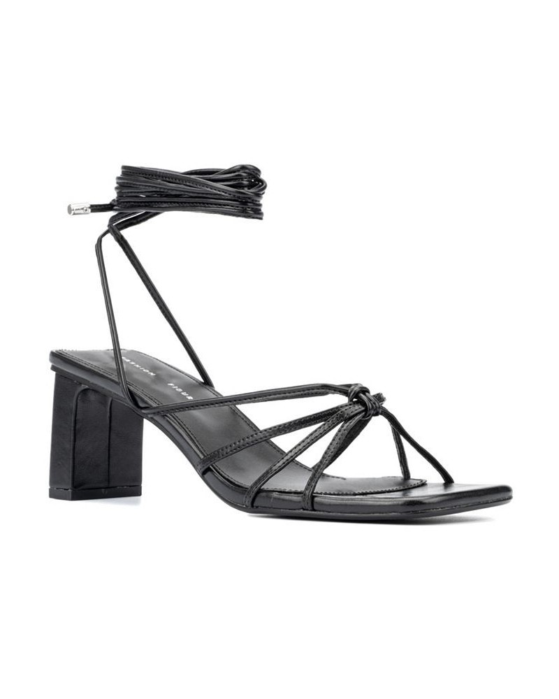 Women's Lana Wide Width Heels Sandals Black $39.76 Shoes