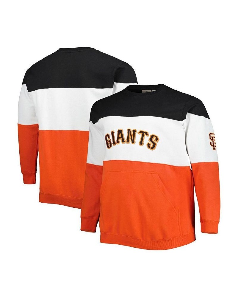 Men's Black and Orange San Francisco Giants Big and Tall Pullover Sweatshirt $32.25 Sweatshirt