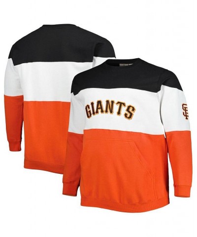 Men's Black and Orange San Francisco Giants Big and Tall Pullover Sweatshirt $32.25 Sweatshirt