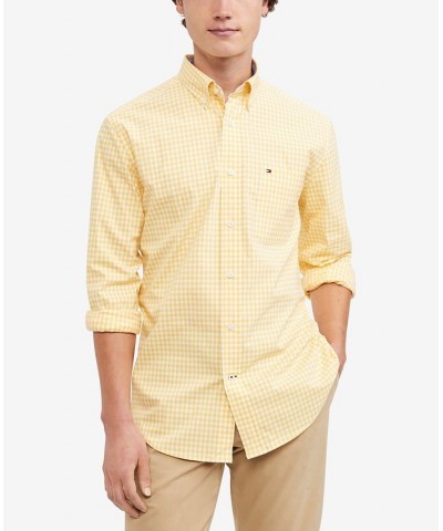 Men's Long-Sleeve Twain Gingham Check Classic Fit Shirt Pink $33.14 Shirts