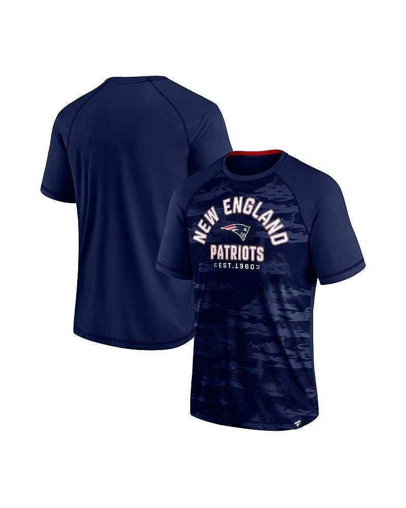 Men's Branded Navy New England Patriots Hail Mary Raglan T-shirt $18.48 T-Shirts