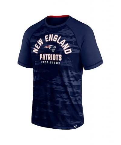 Men's Branded Navy New England Patriots Hail Mary Raglan T-shirt $18.48 T-Shirts