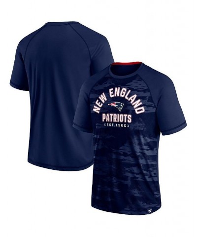 Men's Branded Navy New England Patriots Hail Mary Raglan T-shirt $18.48 T-Shirts