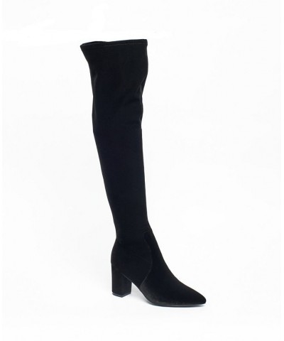 Women's Malia Extra Wide Calf Block Heels Over-The-Knee Boots - Extended sizes 10-14 PD01 $36.23 Shoes