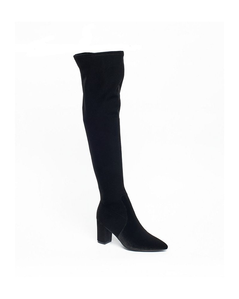 Women's Malia Extra Wide Calf Block Heels Over-The-Knee Boots - Extended sizes 10-14 PD01 $36.23 Shoes