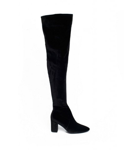 Women's Malia Extra Wide Calf Block Heels Over-The-Knee Boots - Extended sizes 10-14 PD01 $36.23 Shoes