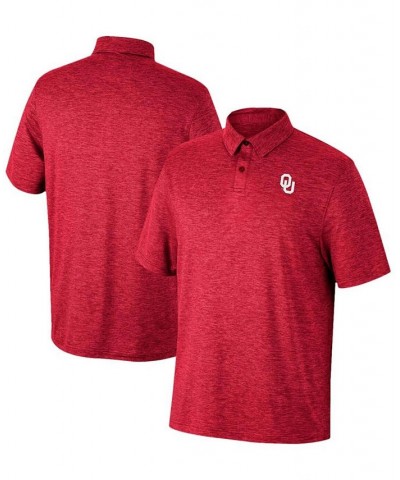 Men's Crimson Oklahoma Sooners Textured Constance Polo Shirt $28.04 Polo Shirts