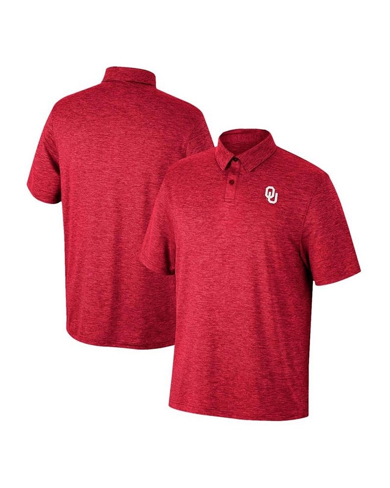 Men's Crimson Oklahoma Sooners Textured Constance Polo Shirt $28.04 Polo Shirts