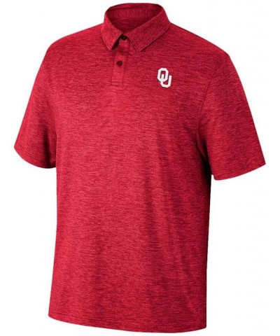 Men's Crimson Oklahoma Sooners Textured Constance Polo Shirt $28.04 Polo Shirts