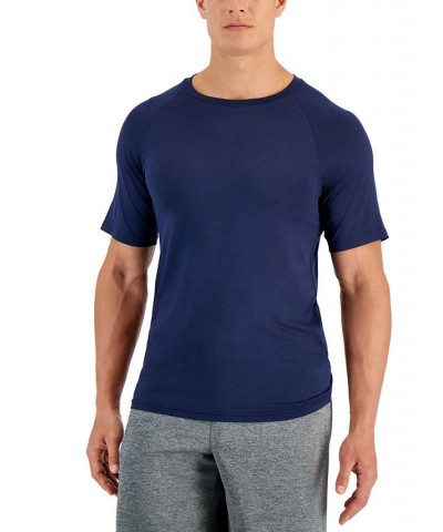 Men's Rashguard Short-Sleeve Shirt Blue $11.16 Swimsuits