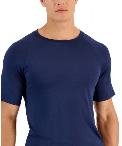 Men's Rashguard Short-Sleeve Shirt Blue $11.16 Swimsuits