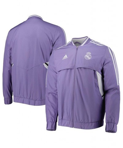 Men's Purple Real Madrid AEROREADY Anthem Full-Zip Jacket $34.44 Jackets