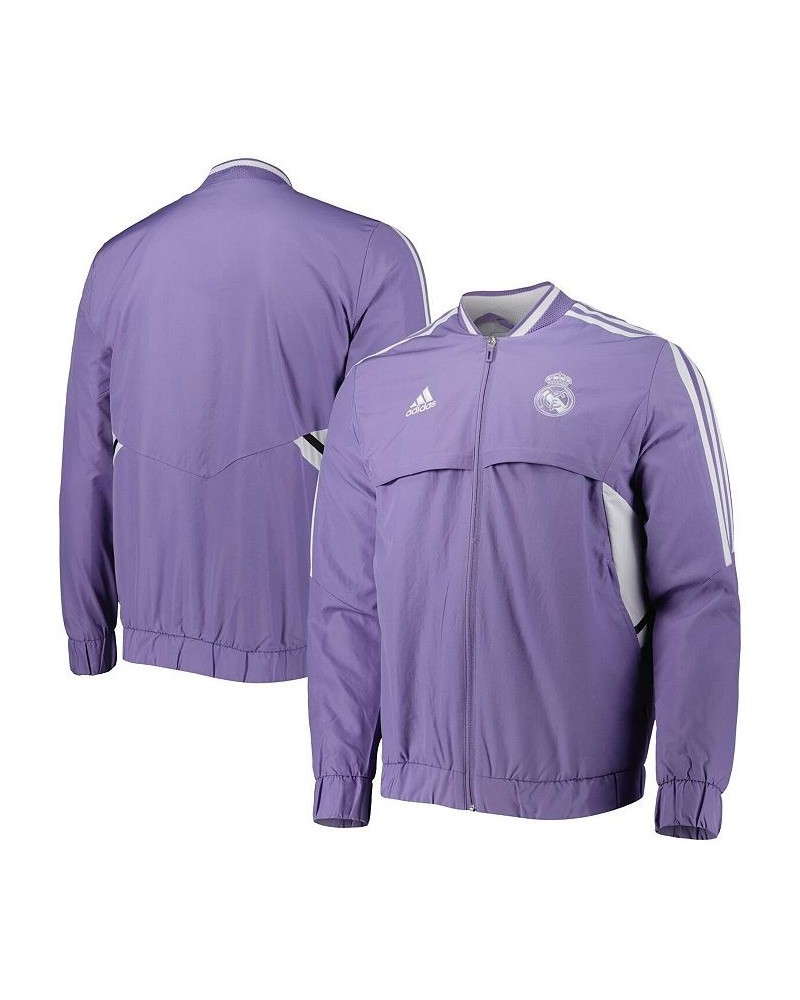 Men's Purple Real Madrid AEROREADY Anthem Full-Zip Jacket $34.44 Jackets