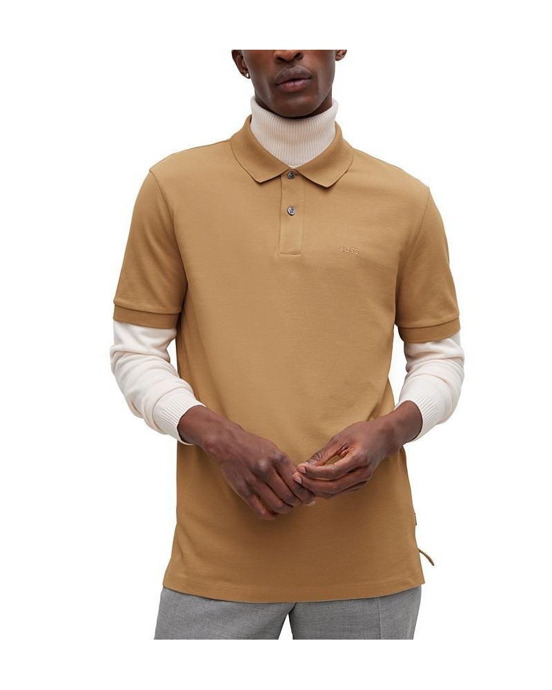 BOSS Men's Cotton Polo Shirt Tan/Beige $46.44 Polo Shirts