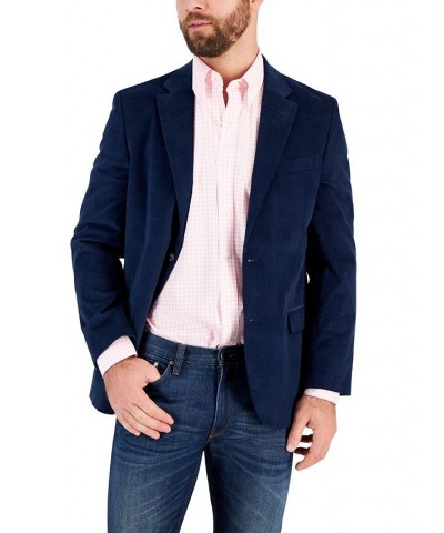 Men's Modern-Fit Active Stretch Corduroy Sport Coat Blue $106.75 Blazers