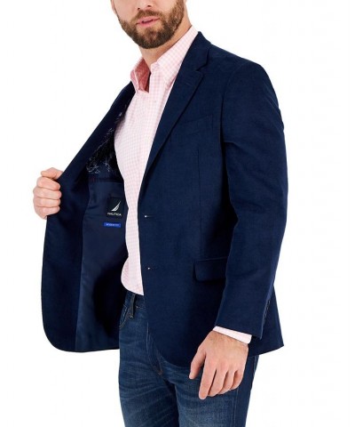 Men's Modern-Fit Active Stretch Corduroy Sport Coat Blue $106.75 Blazers