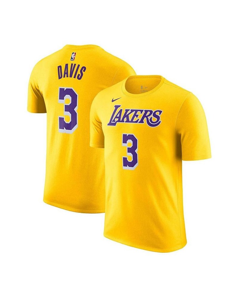 Men's Anthony Davis Gold Los Angeles Lakers Icon 2022/23 Name and Number Performance T-shirt $15.84 T-Shirts