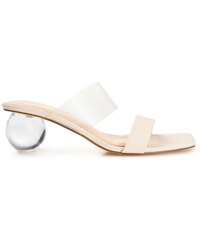 Women's July Lucite Sandals Brown $42.90 Shoes