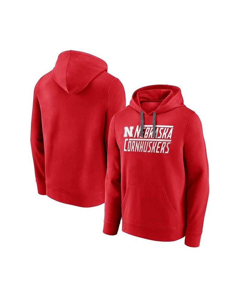 Men's Branded Scarlet Nebraska Huskers Favorite Longshot Pullover Hoodie $23.03 Sweatshirt