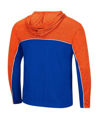 Men's Royal, Heathered Orange Florida Gators Flick Quarter-Zip Hoodie Windshirt $29.40 Sweatshirt