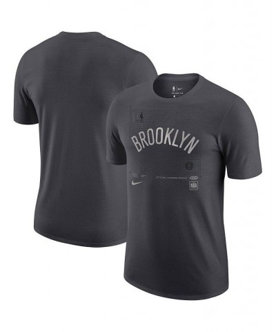 Men's Gray Brooklyn Nets Courtside Chrome T-shirt $29.99 T-Shirts